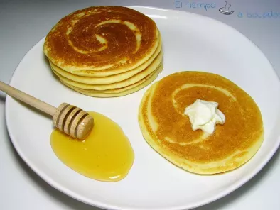 Receta Tortitas con miel y nata