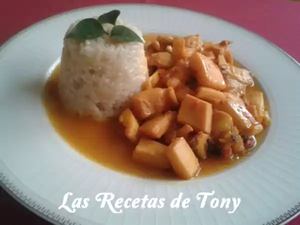 Receta Jibia en salsa a la marinera