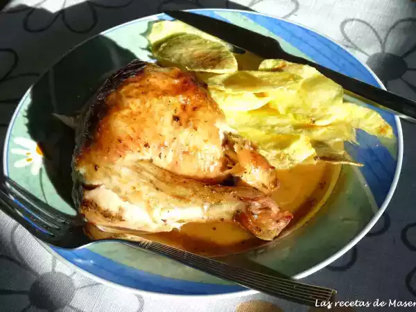 Receta Pollo asado con hierbas aromáticas