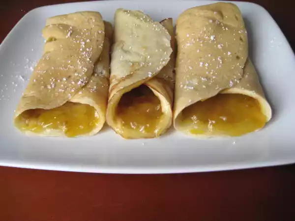 Receta Torti-crepes con mermelada de ciruela