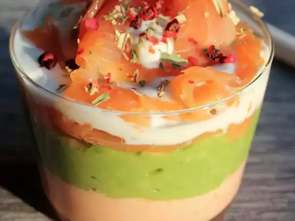 Receta Copitas de dos salmones y palta