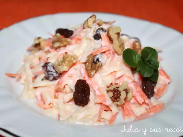 Receta Ensalada de manzana y zanahoria