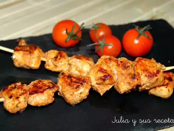 Receta Pincho de pollo al curry