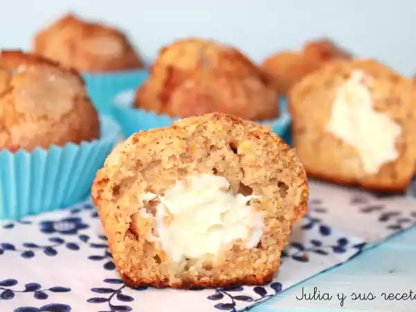 Receta Muffins de zanahoria rellenos de queso