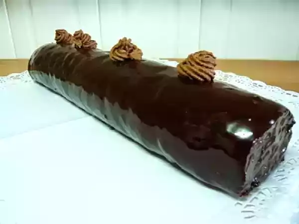 Receta Brazo de gitano de trufa y chocolate