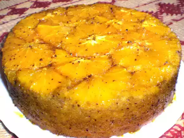 Receta Bizcocho de naranja y polenta con sirope de naranja y clavo