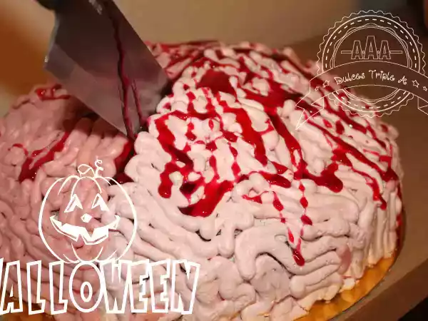 Receta Tarta cerebro para halloween