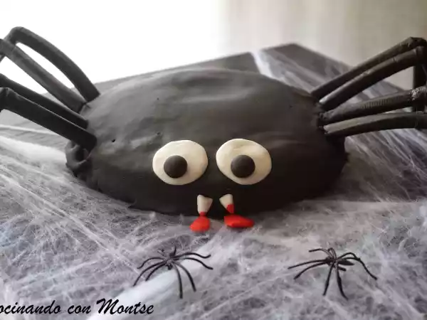 Receta Halloween- bizcocho de araña
