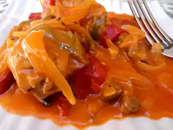 Receta Pollo al chilindrón con verduras