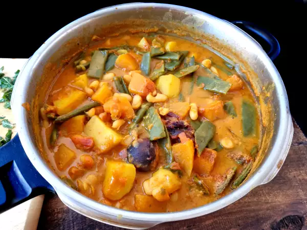 Receta Potaje de calabaza y judías verdes