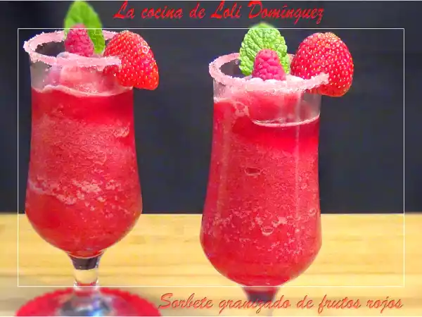 Receta Sorbete granizado de frutos rojos