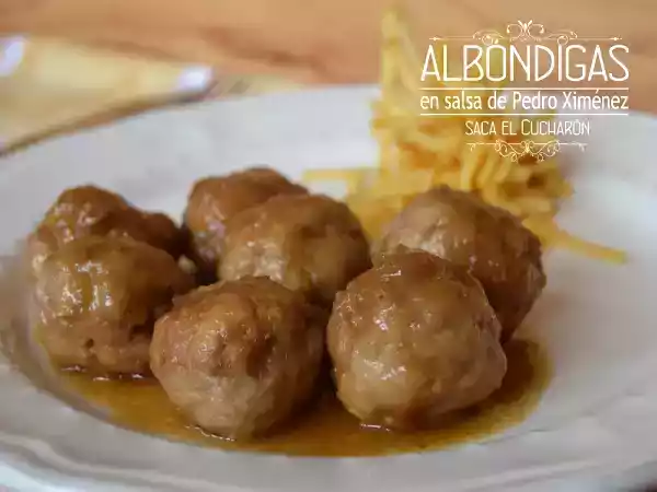 Receta Albóndigas con salsa de pedro ximénez