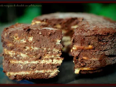 Receta Tarta marquesa de chocolate con galletas maría