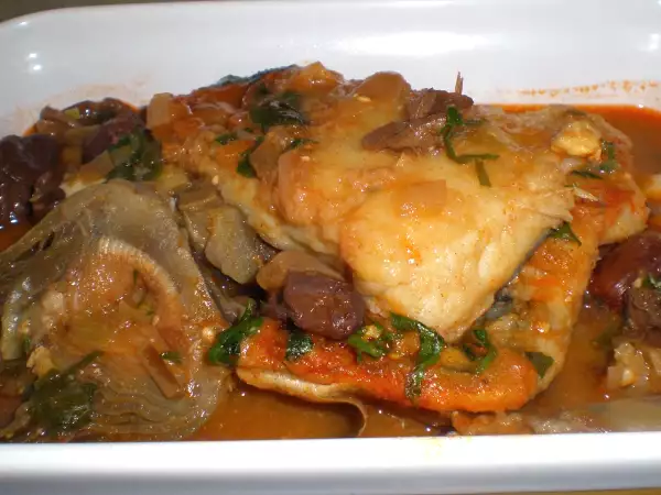 Receta Guiso de bacalao con alcachofas