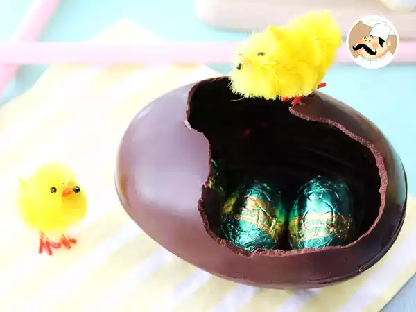 Receta Huevos de pascua de chocolate