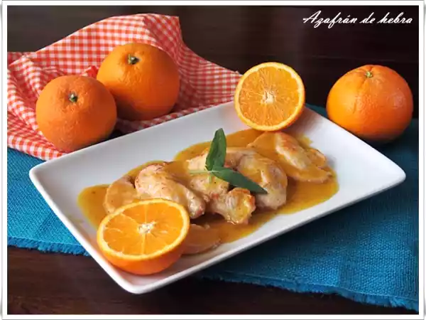 Receta Pavo en salsa de naranja y salvia