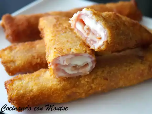 Receta Rollitos de jamón y queso