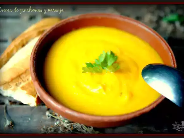 Receta Crema de zanahorias y naranja