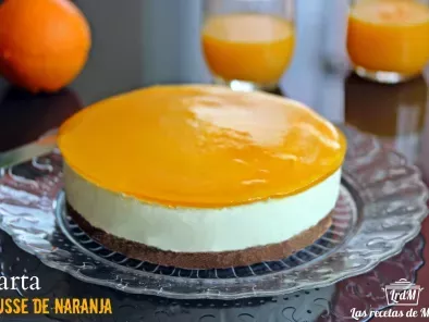 Receta Tarta mousse de naranja cremosa