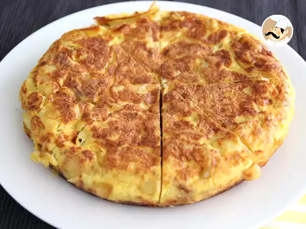 Receta Tortilla española de patatas con cebolla