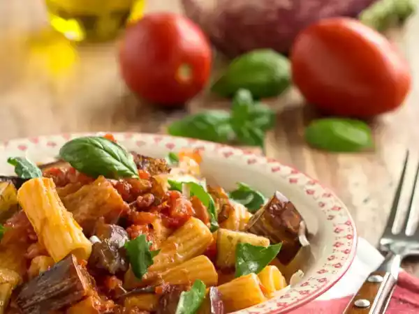Receta Pasta con berenjenas, pasta alla norma