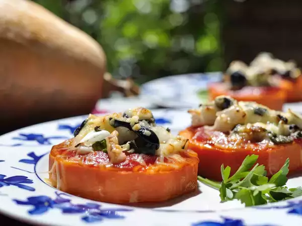 Receta Pizzetas de calabaza con aceitunas