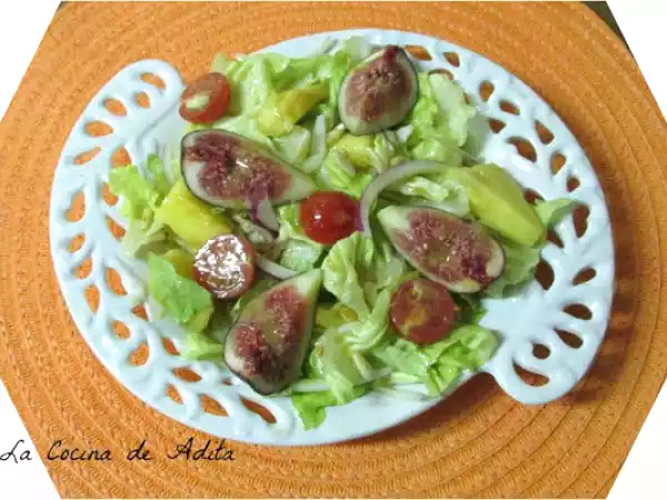 Receta Ensalada con piña y higos