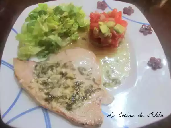 Receta Emperador al limón y perejil