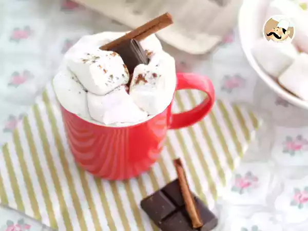 Receta Chocolate a la taza con esponjitas, marshmallow