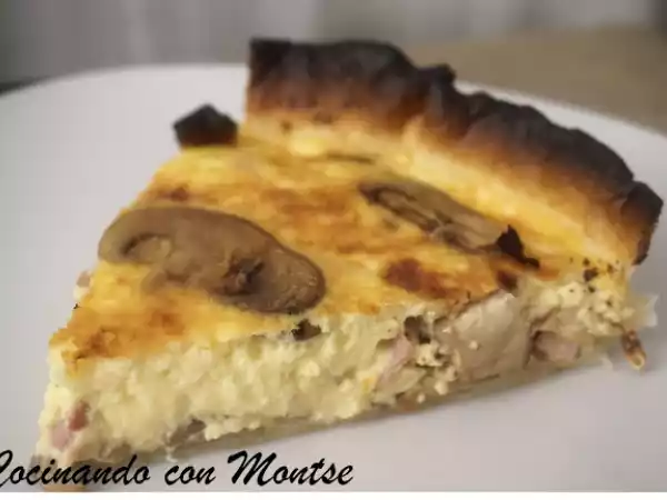 Receta Quiché de champiñones y queso