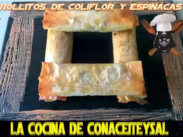 Receta Rollitos de primavera rellenos de coliflor y espinacas