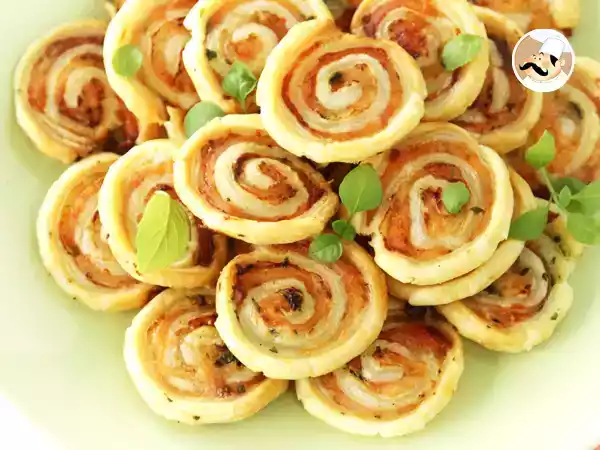 Receta Espirales de hojaldre con salmón