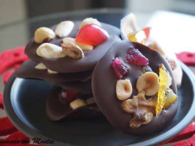 Receta Músicos de chocolate con frutas deshidratadas