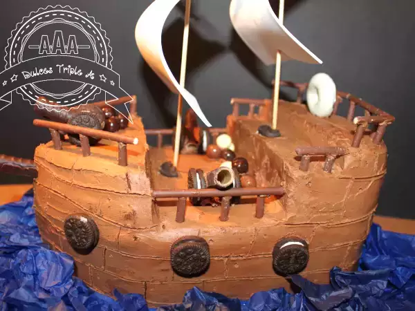 Receta Tarta barco pirata. para el príncipe de mi casa