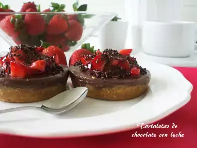 Receta Tartaletas de chocolate con leche sin horno