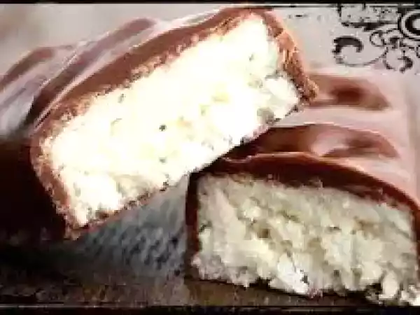 Receta Barritas de chocolate rellenas de coco