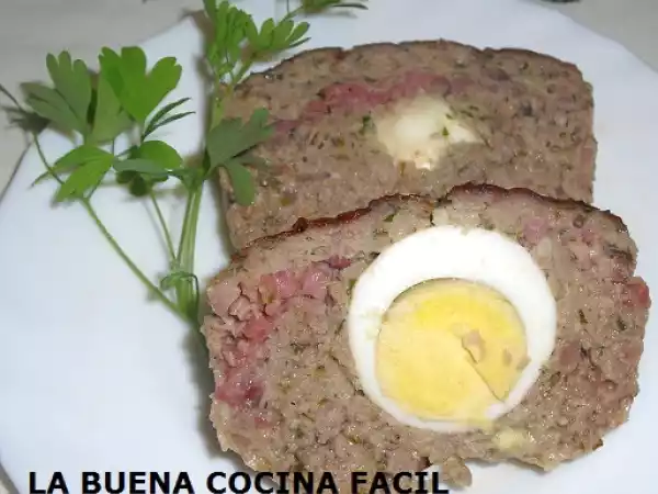 Receta Rollo de carne relleno de huevos duros