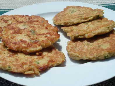 Receta Pancakes de copos de quinoa y cilantro (sin gluten, sin lácteos)