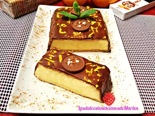 Receta Pastel de crema de vainilla y chocolate