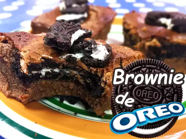 Receta Brownies de chocolate con oreo