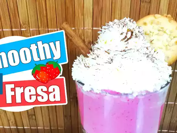 Receta Batido de fresa, smoothie de fresa