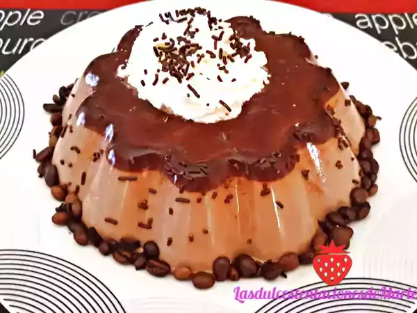 Receta Flan de chocolate y café al caramelo