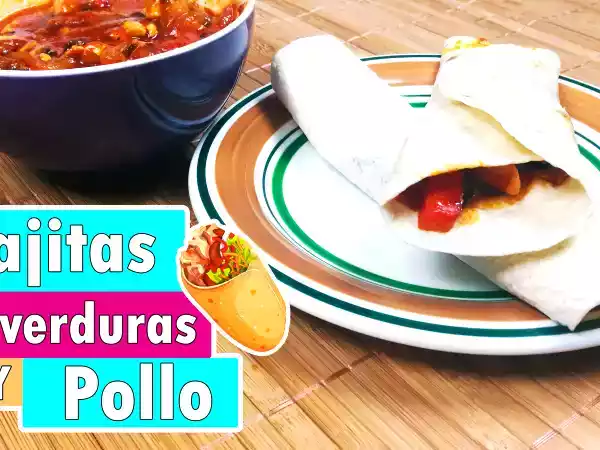 Receta Fajitas o burritos de pollo