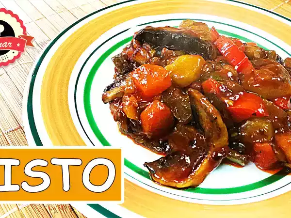 Receta Pisto de berenjena y champiñones