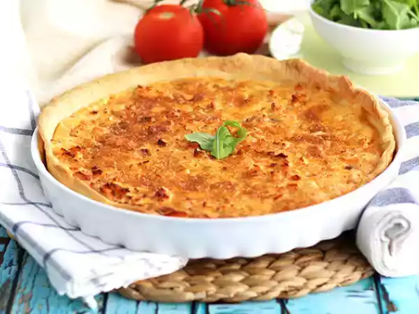 Receta Quiche de salmón fácil y rápida