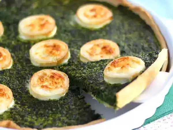 Receta Quiche espinacas y queso de cabra