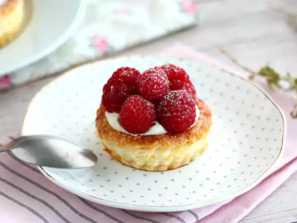 Receta Volovanes de frambuesa y mascarpone