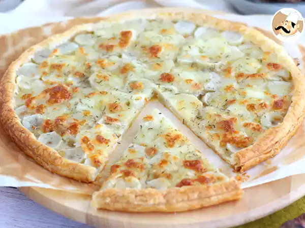 Receta Tartaleta de hojaldre y alcachofas de jerusalén (topinambur)