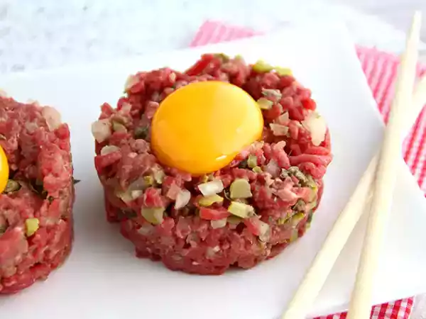Receta Tartar de ternera con huevo