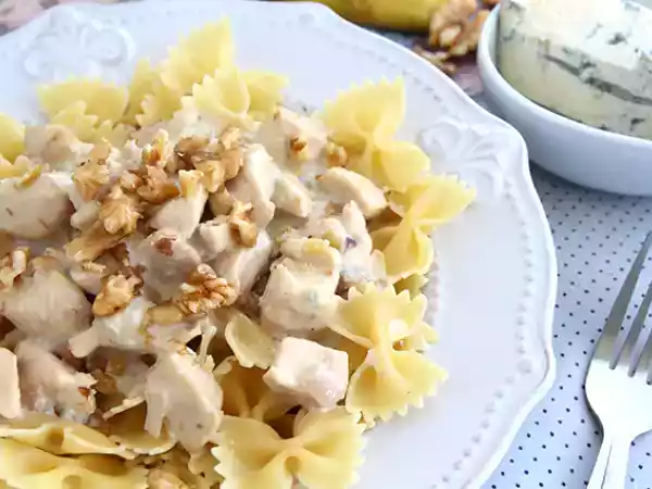 Receta Pasta con pollo y salsa gorgonzola